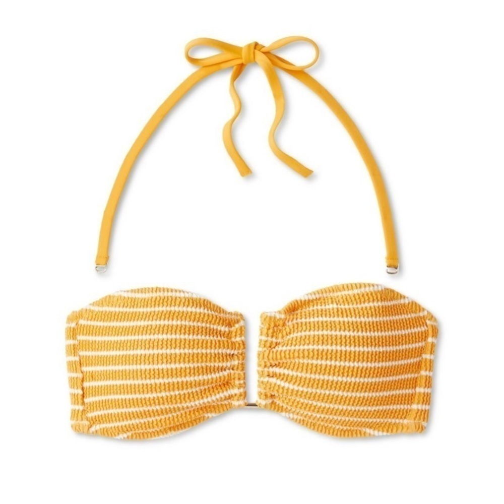 Women's Center Front U-Wire Bandeau Bikini
Top - Shade & Shore Orange M